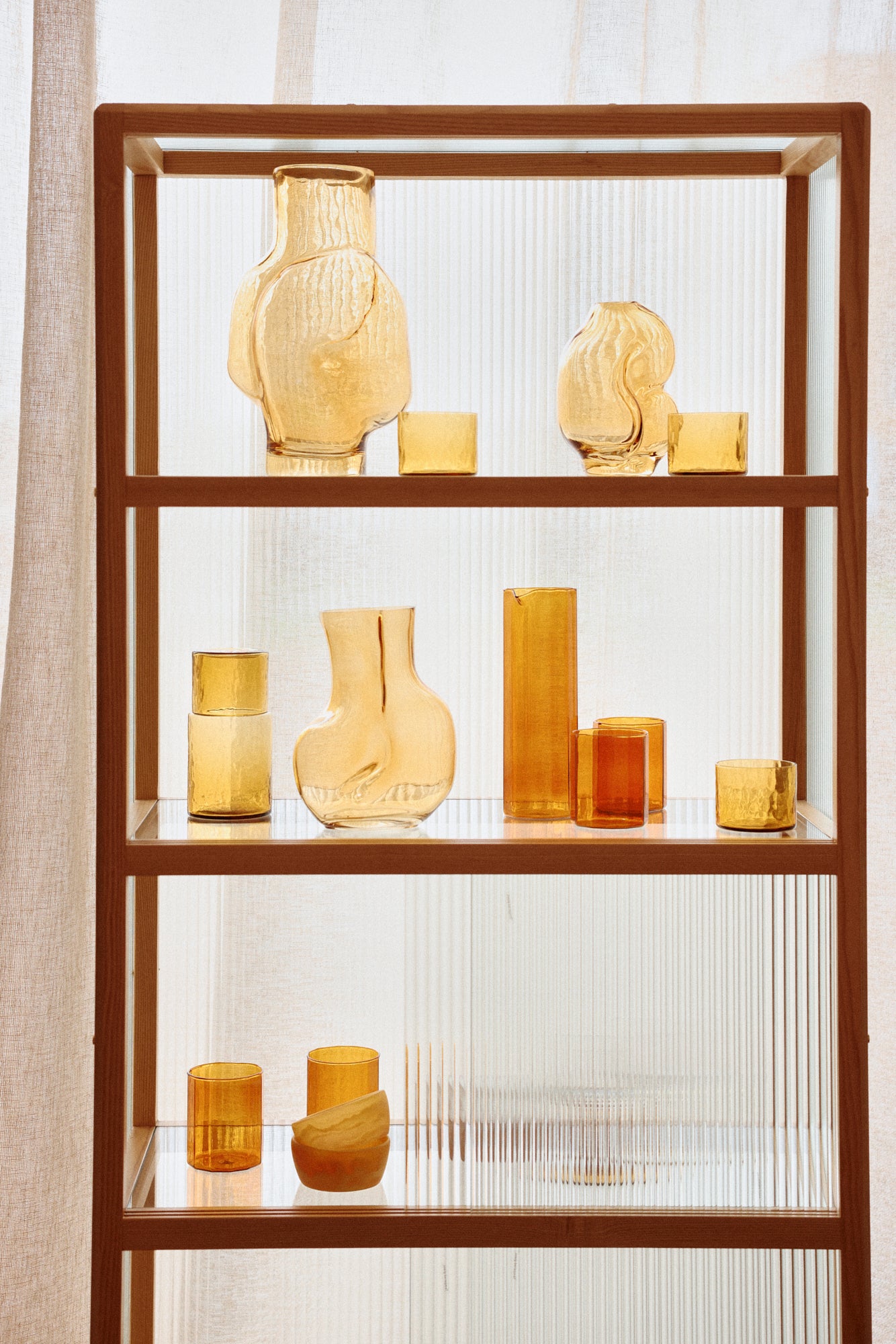 HKLiving Gleam High Vase: Amber