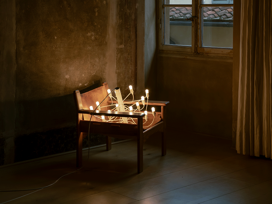 Flos 2097 Chandelier - frosted bulbs