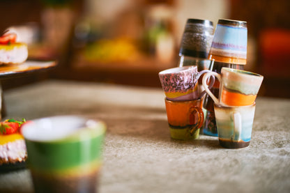 HKLiving 70s Ceramics: Espresso Mugs - Retro