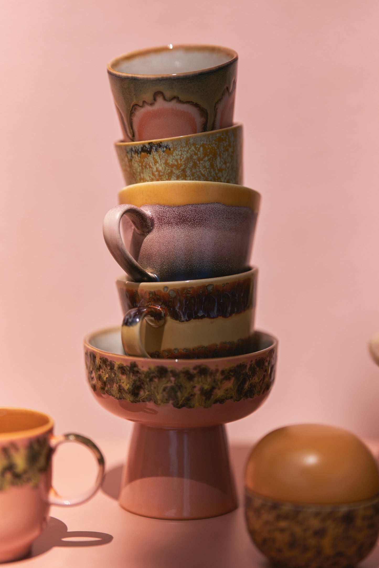 HKLiving 70s Ceramics: Cappuccino Mugs - Vista