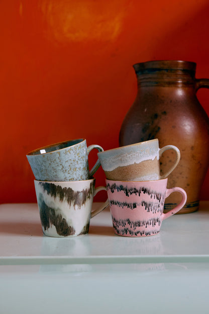 HKLiving 70s Ceramics: Cappuccino Mugs - Dada