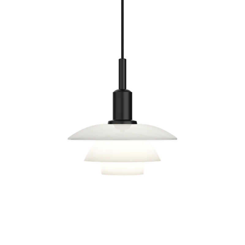 Louis Poulsen PH 3/3 Pendant Lamp: White Opal Glass. Ex-Display
