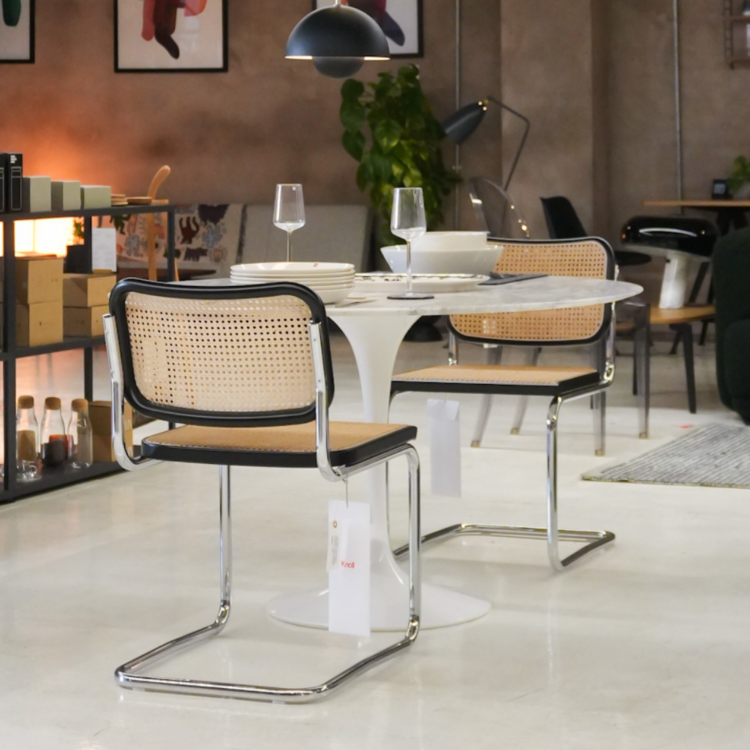 Knoll Cesca Chair Armless with Cane Seat & Back (Set of 2) Ex-display