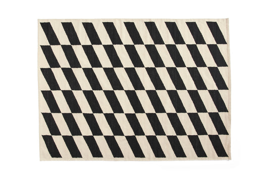 HAY Shift Kelim Rug Black Ex-display