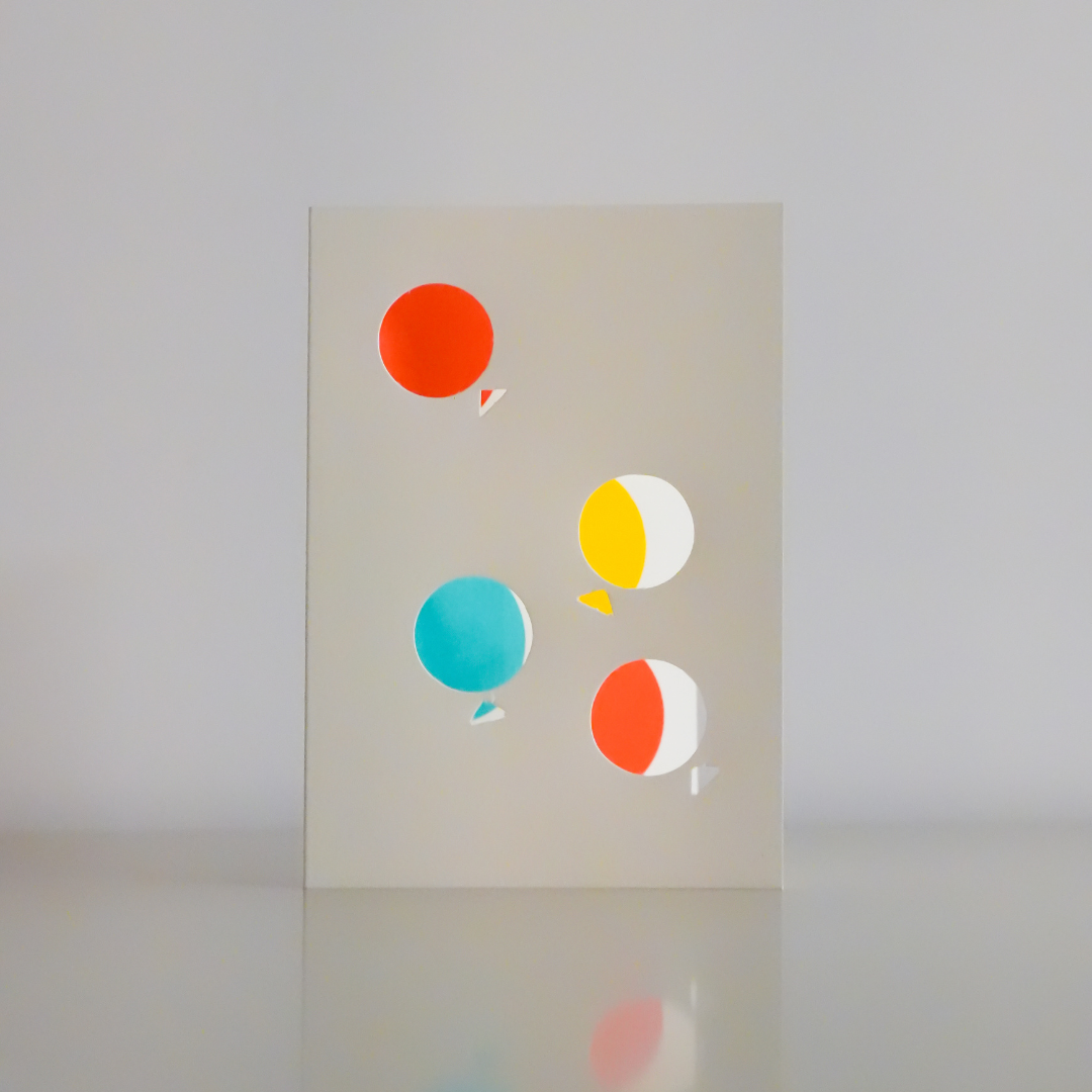 Cut & Make Blow Balloons Greeting Card
