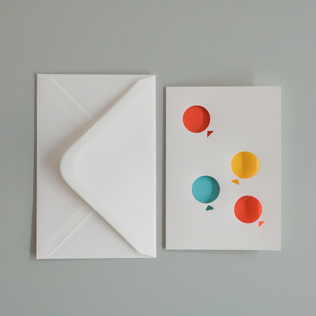 Cut & Make Blow Balloons Greeting Card