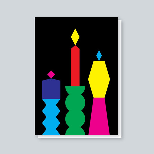 Paul Farrell Christmas Candles Card