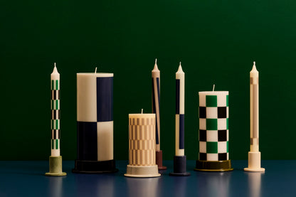 Hay Pattern Candle Set of 4