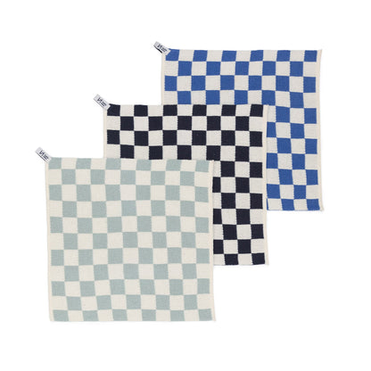 Sophie Home Reusable Checked Dishcloths: Cobalt