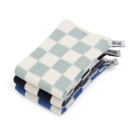 Sophie Home Reusable Checked Dishcloths: Cobalt