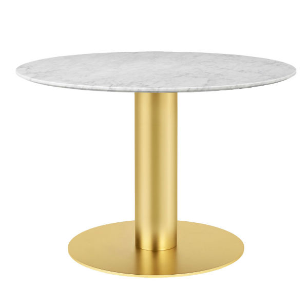 Gubi Table 2.0 Round Brass Base