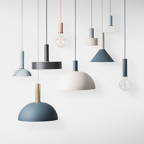 Ferm Living Collect Pendant Light Cone Shade Dark Blue