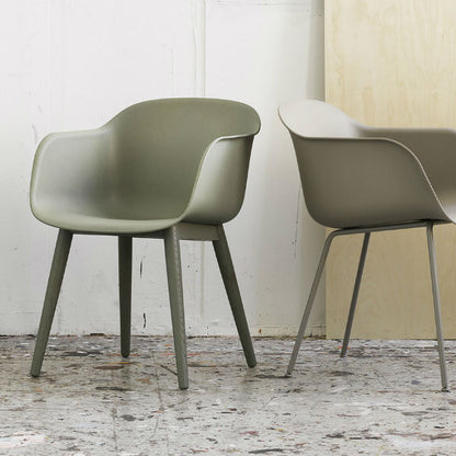 Muuto Fiber Armchair Wood Base