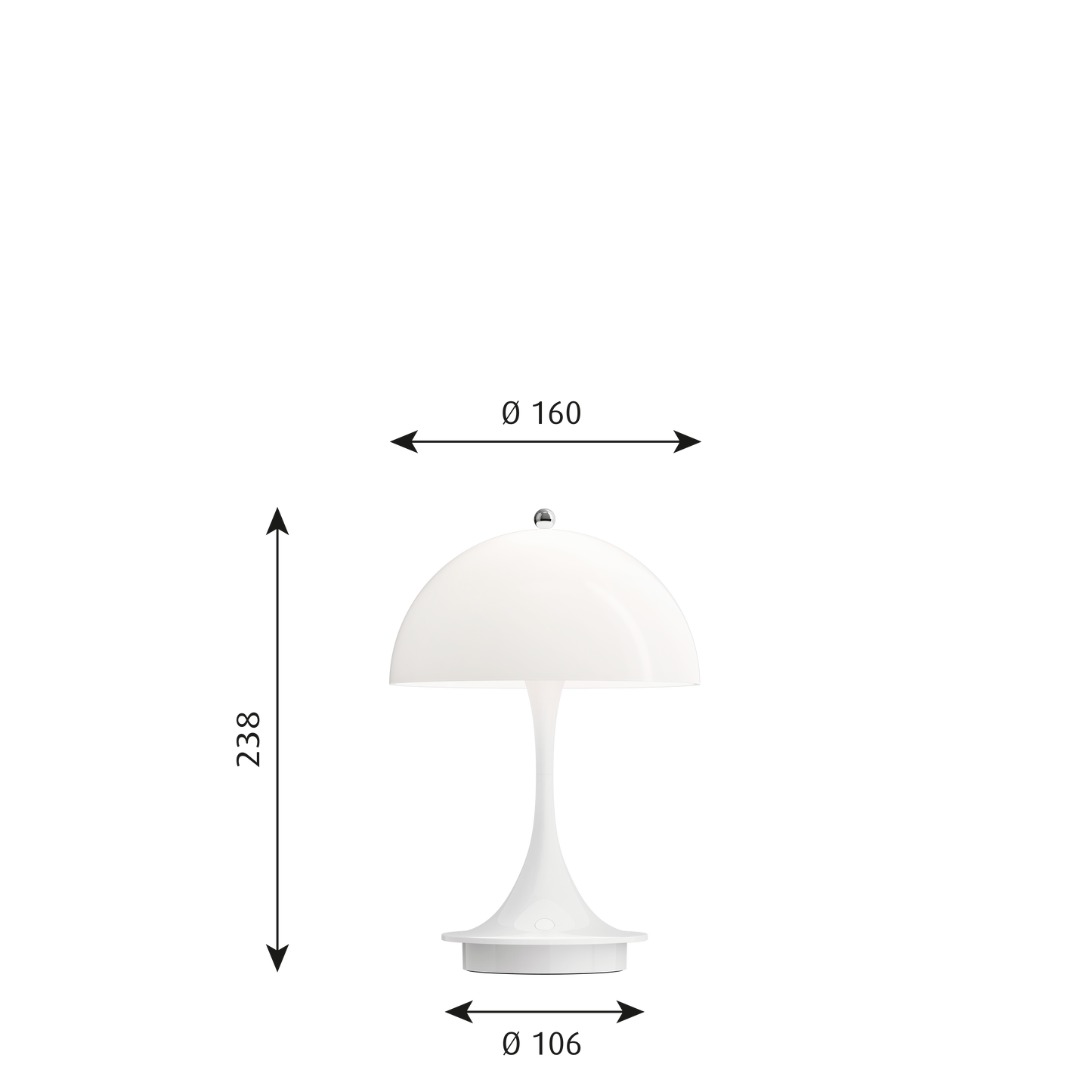 Louis Poulsen Panthella 160 Portable Table Lamp