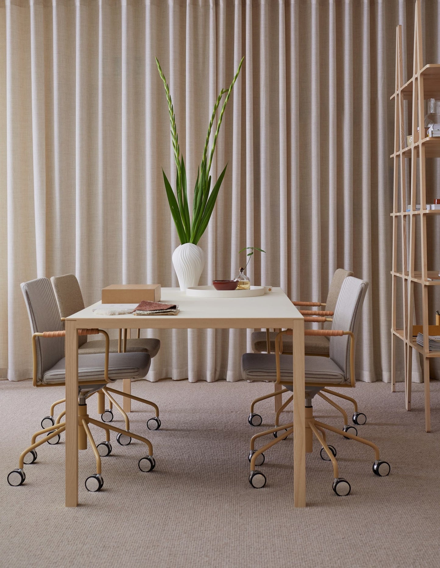 Swedese Stella Upholstered Armchair Wheelbase