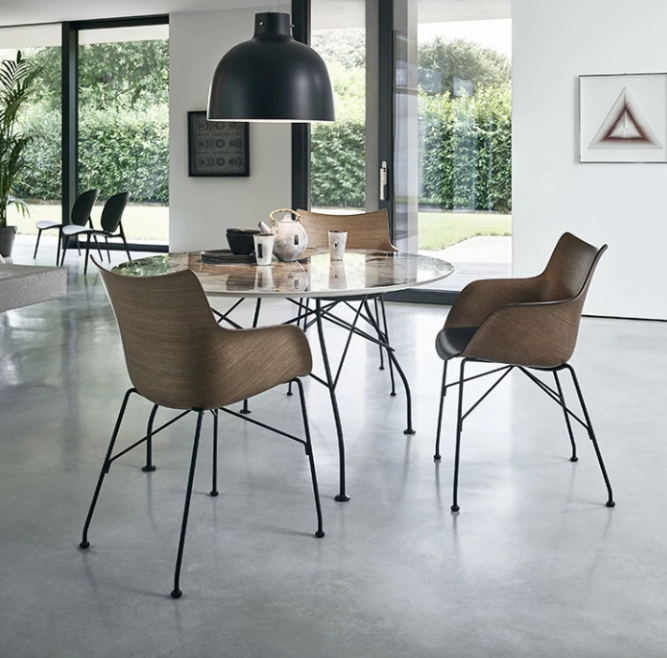 Kartell Q/Wood Chair Black