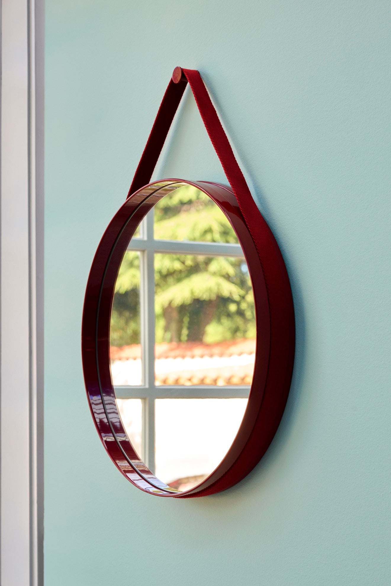 Hay Strap Mirror No.2 Ø70cm