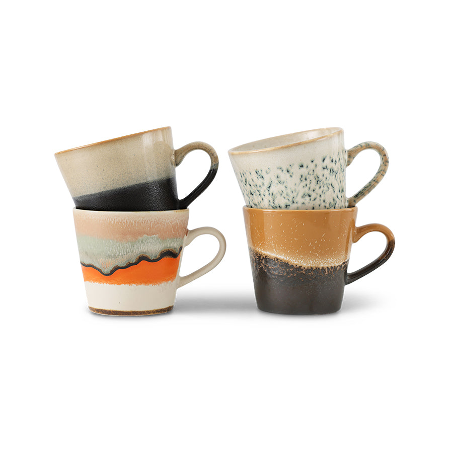 HKLiving 70s Ceramics: Cappuccino Mugs - Verve