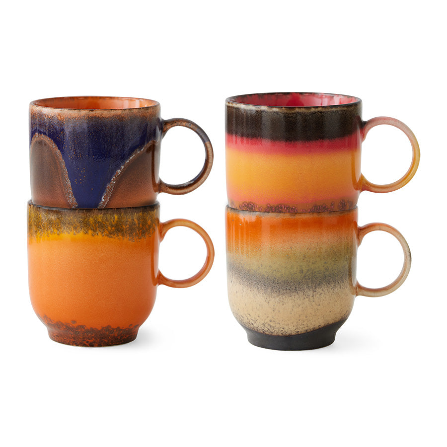 HKLiving 70s Ceramics: Café Mugs - Brazil