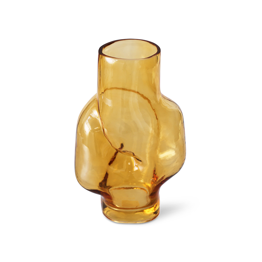 HKLiving Gleam High Vase: Amber