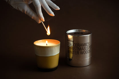 HKLiving 70s Ceramics: Christmas Candle - Winter Woods