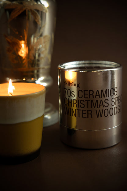 HKLiving 70s Ceramics: Christmas Candle - Winter Woods