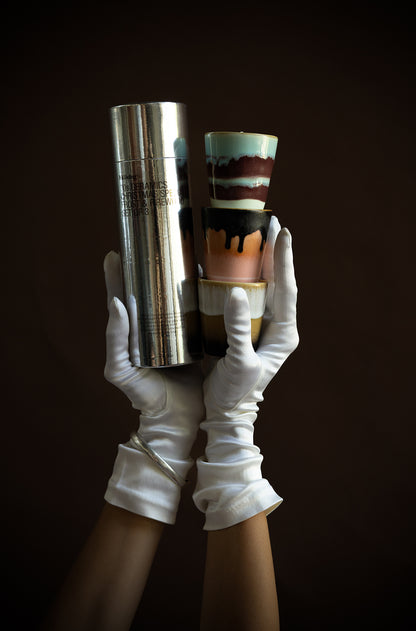 HKLiving 70s Ceramics: Mini Christmas Candle Gift Set