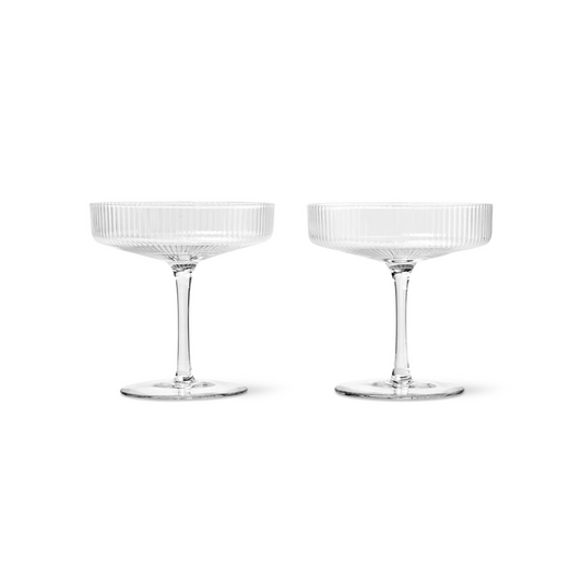 Ferm Living Ripple Champagne Saucer Set of 2