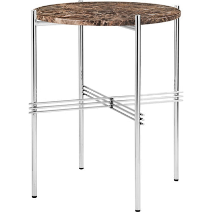 GUBI TS Coffee Table - Dia. 40 - Polished Steel base