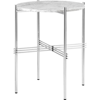 GUBI TS Coffee Table - Dia. 40 - Polished Steel base