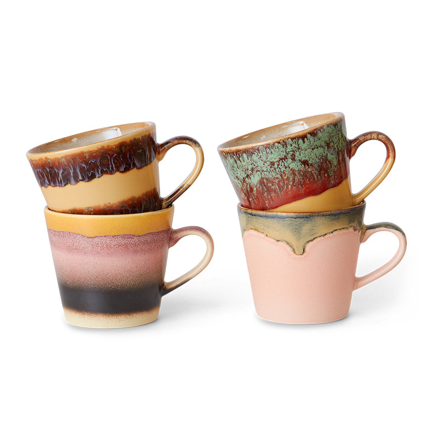 HKLiving 70s Ceramics: Cappuccino Mugs - Vista
