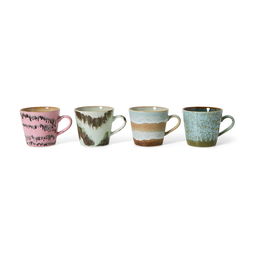 HKLiving 70s Ceramics: Cappuccino Mugs - Dada