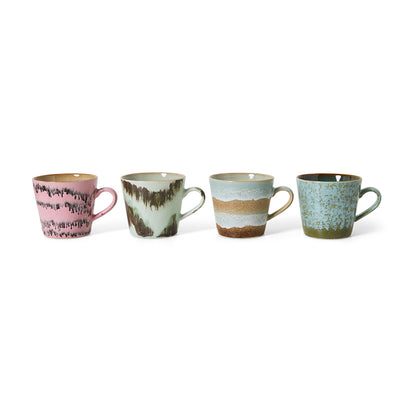 HKLiving 70s Ceramics: Cappuccino Mugs - Dada