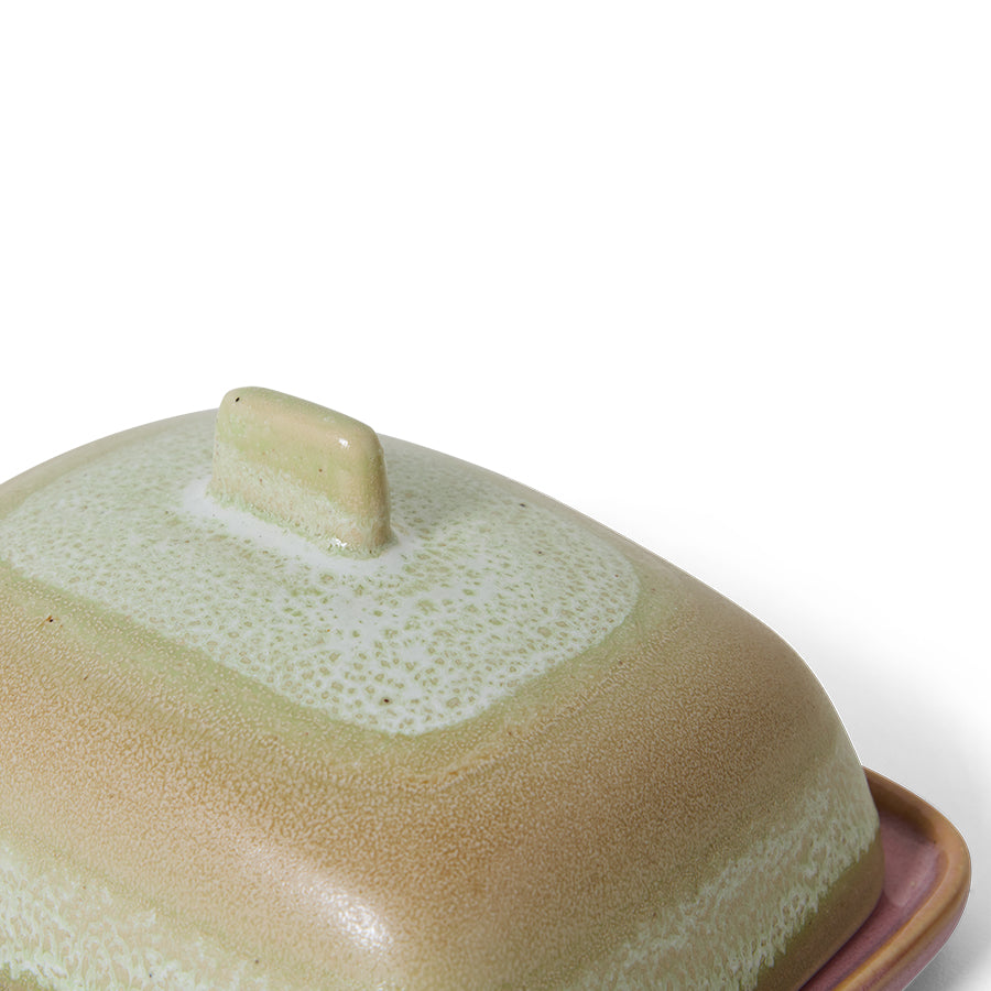HKLiving 70s Ceramics: Butter Dish - Skyline