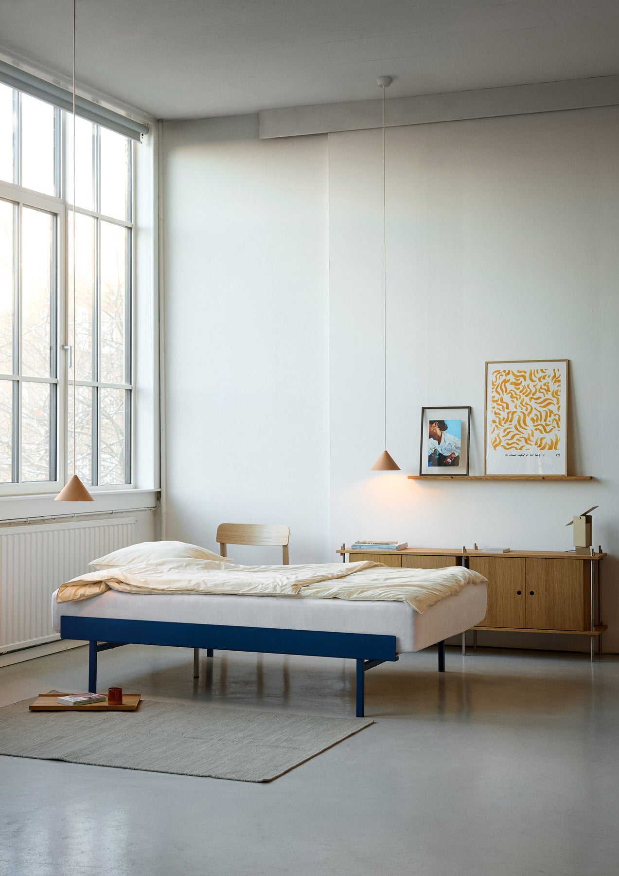 Moebe Bed: 90cm High