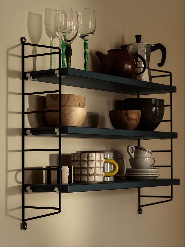 String Pocket Shelving - Wood