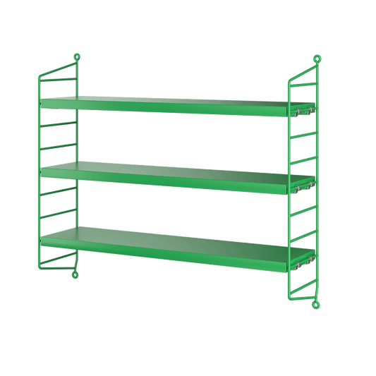 String Pocket Shelving - Green/Green