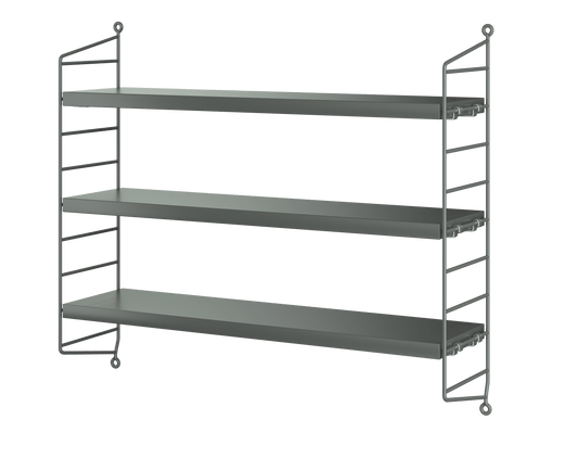 String Pocket Shelving - Dark Grey