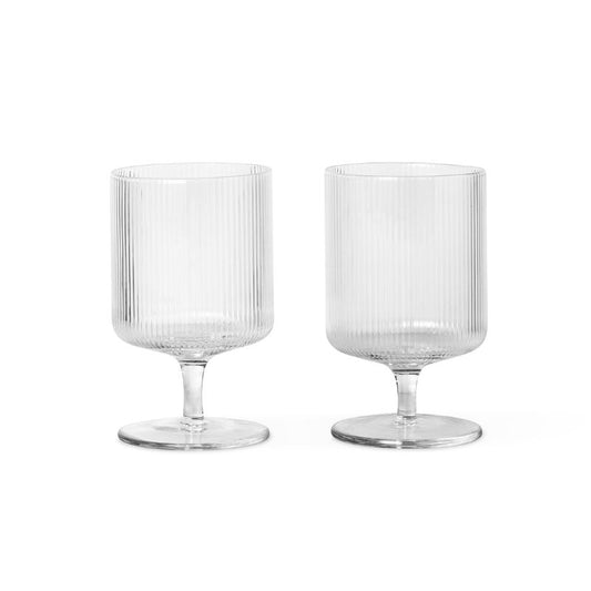 Ferm Living Ripple Wine Glasses (Set of 2)