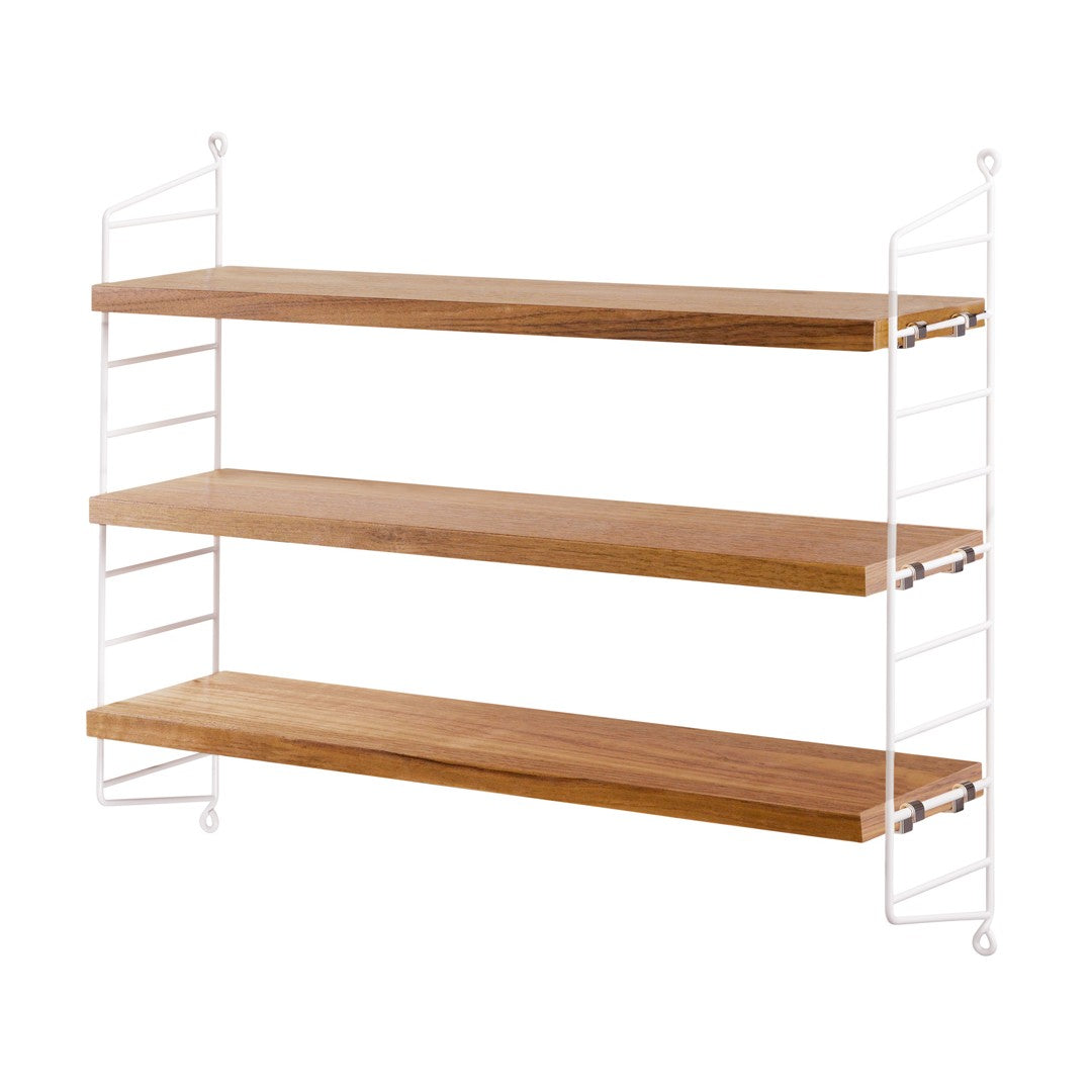 String Pocket Shelving - Oak/White