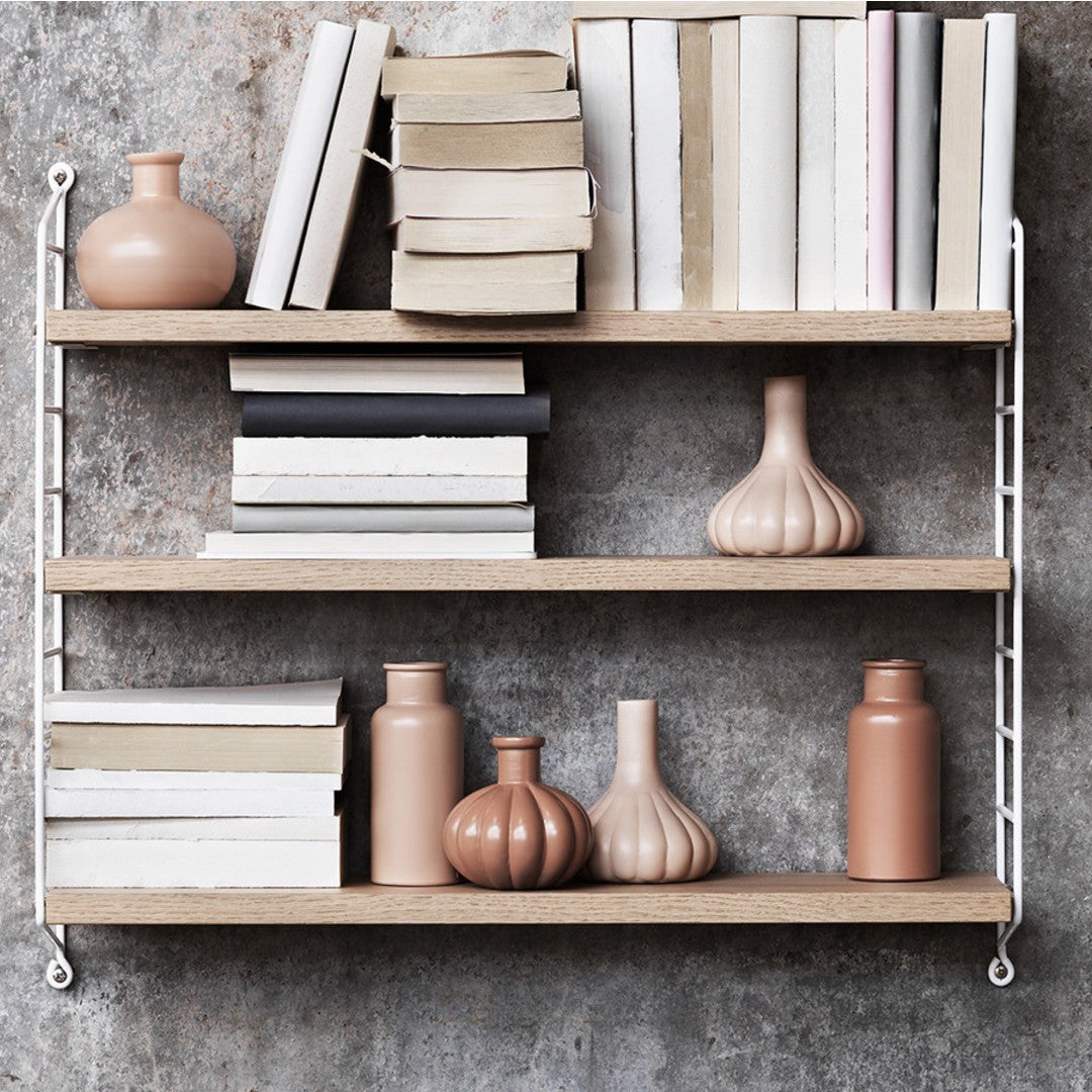 String Pocket Shelving - Oak/White