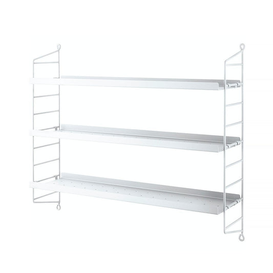 String Pocket Shelving Metal - White/White