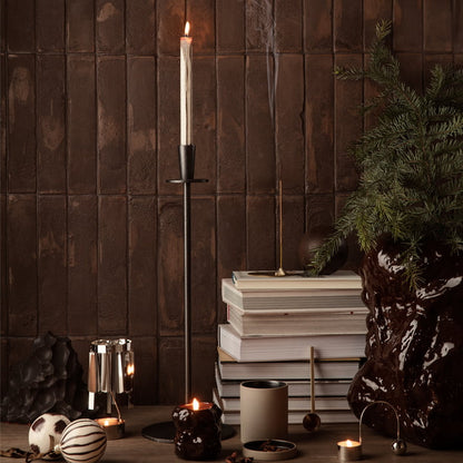 Ferm Living Hoy Casted Candle Holder Black