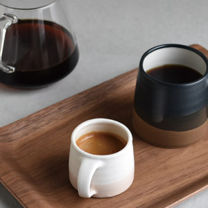 Kinto Espresso mug black/brown designer contemporary coffeeware