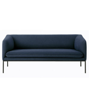 Ferm Living turn sofa two seater dark blue designer contemporary furniture