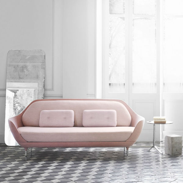 Fritz Hansen Favn Sofa Light Pink Lifestyle Contemporary Designer Furniture