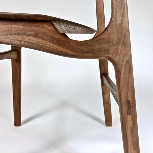 The keniworth chair minima birmingham walnut designer contemporary furniture