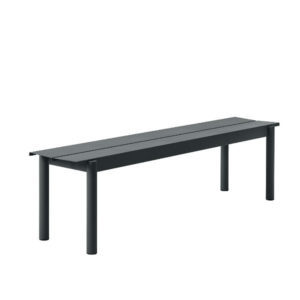 Muuto Outdoor Linear Steel Bench Black 170cm Contemporary Designer Furniture