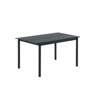 Muuto Outdoor Linear Steel Table Black 140cm Contemporary Designer Furniture