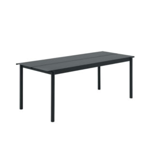 Muuto Outdoor Linear Steel Table Black 200cm Contemporary Designer Furniture